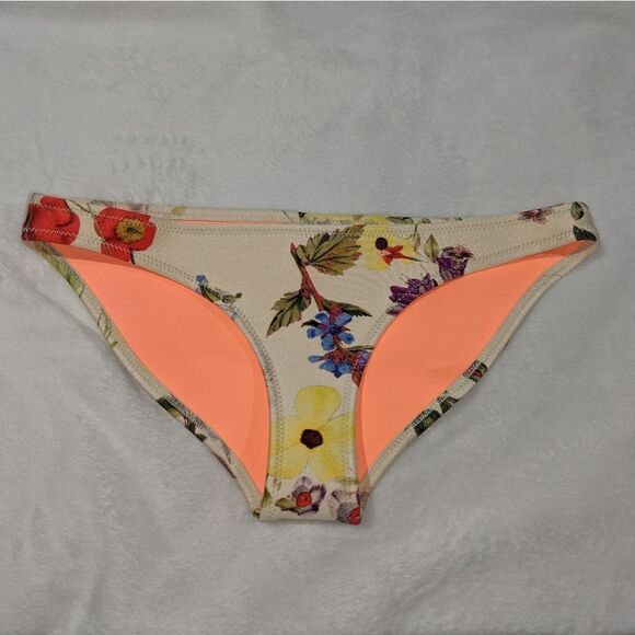 Triangl Ivory Multicolor Floral Bikini Bottom - Picture 1 of 5